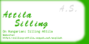 attila silling business card